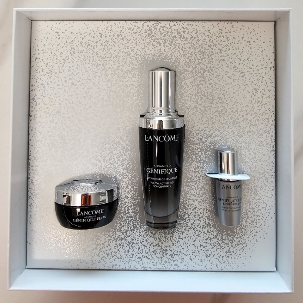 Youth Activating Holiday Set: Advanced Généfique Anti-Aging Serums & Eye Cream